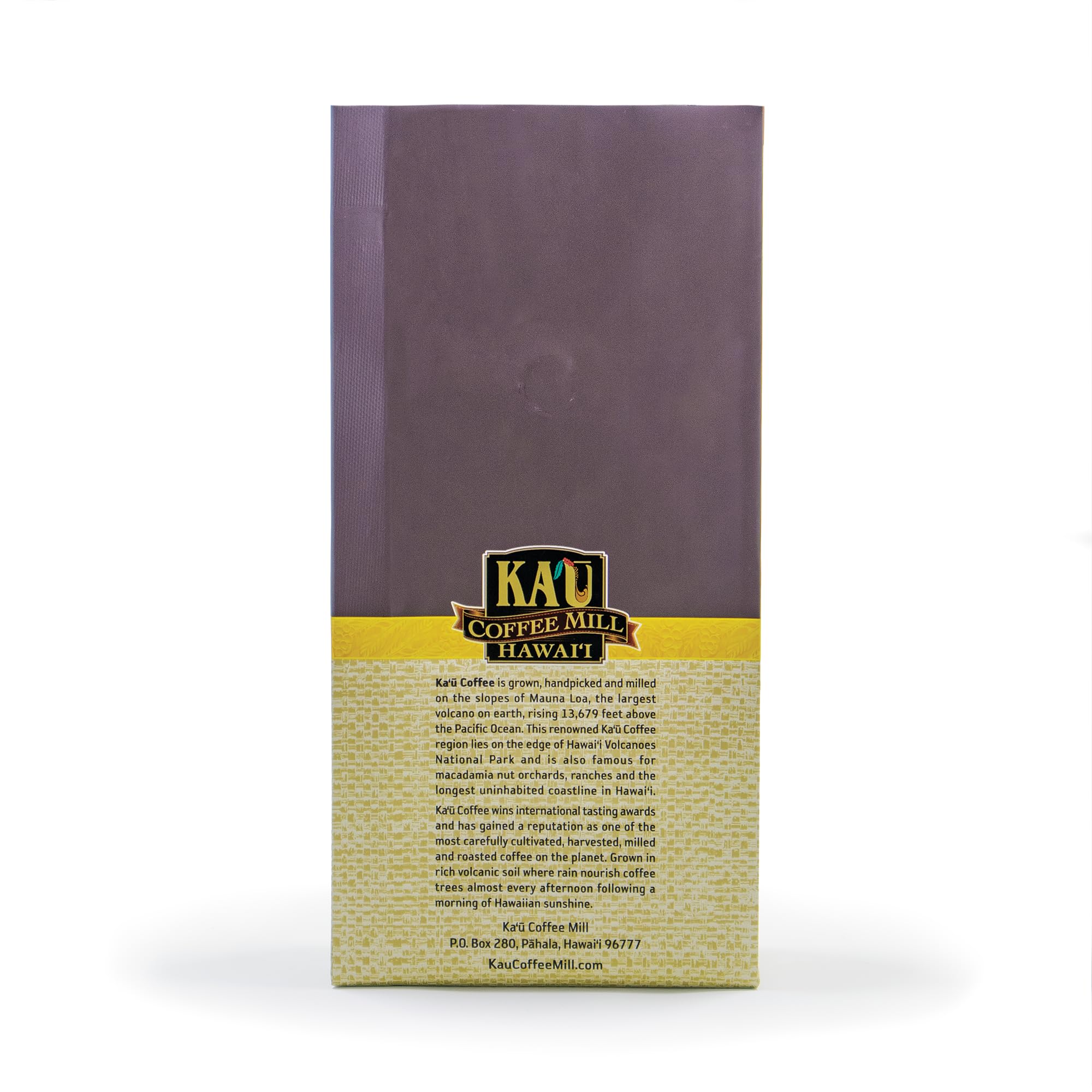Ka'u Coffee Mill Washed Medium Roast Whole Bean - Bright Aroma - Plum & Citrus Notes - Handpicked & Washed Processed Hawaii Grown Arabica Beans