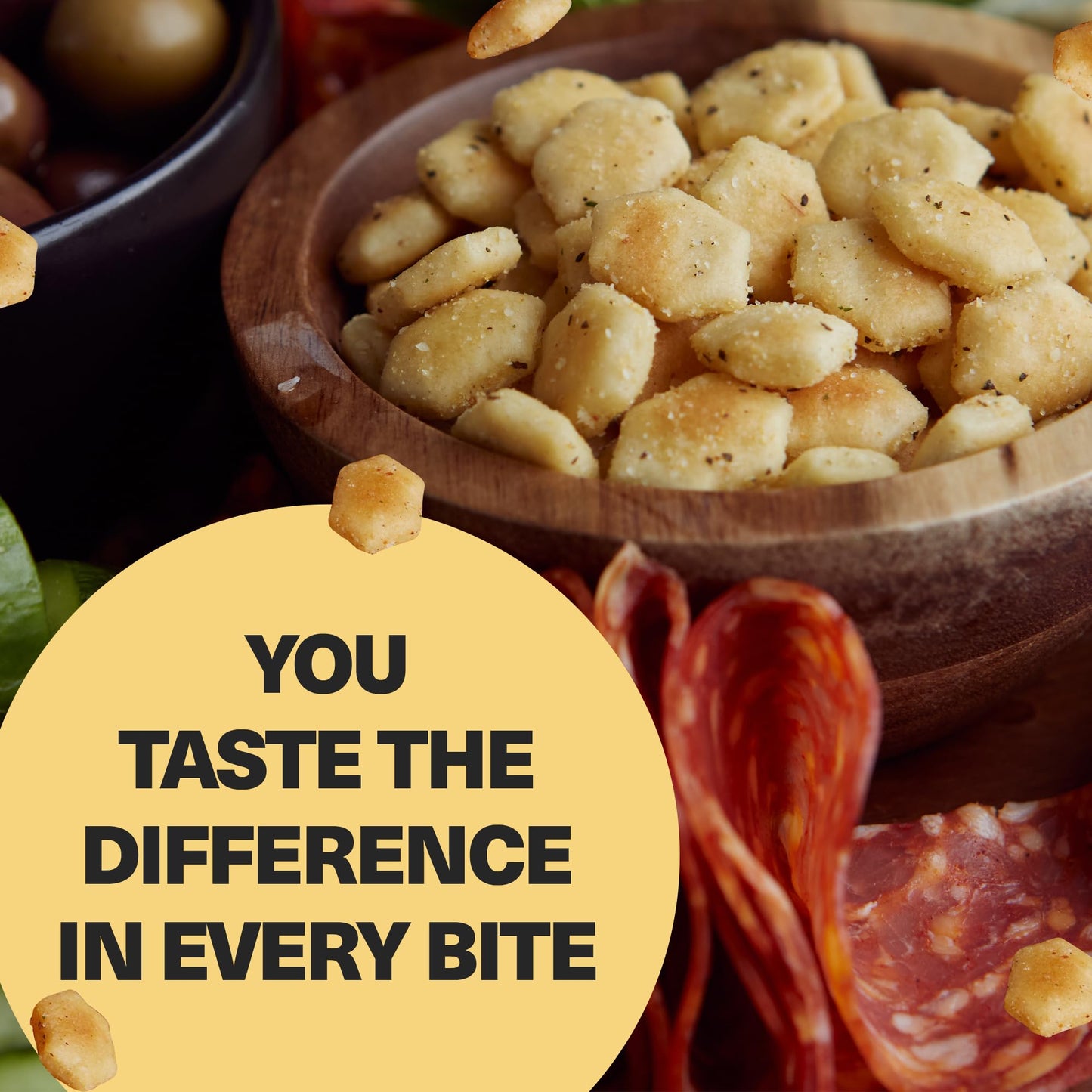 Wicked Minis Soup & Oyster Crackers - Saltine & Salted Flavored Mini Puffed Soup, Savory Snacking Mix, Seasoned Croutons Salad Toppers, Crackers