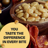 Wicked Minis Soup & Oyster Crackers - Saltine & Salted Flavored Mini Puffed Soup, Savory Snacking Mix, Seasoned Croutons Salad Toppers, Crackers