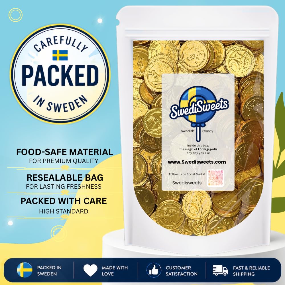 Chocolate Coins Candy - Foil Wrapped Chocolate Coin Sweets 16 oz - 1 lbs - 454g