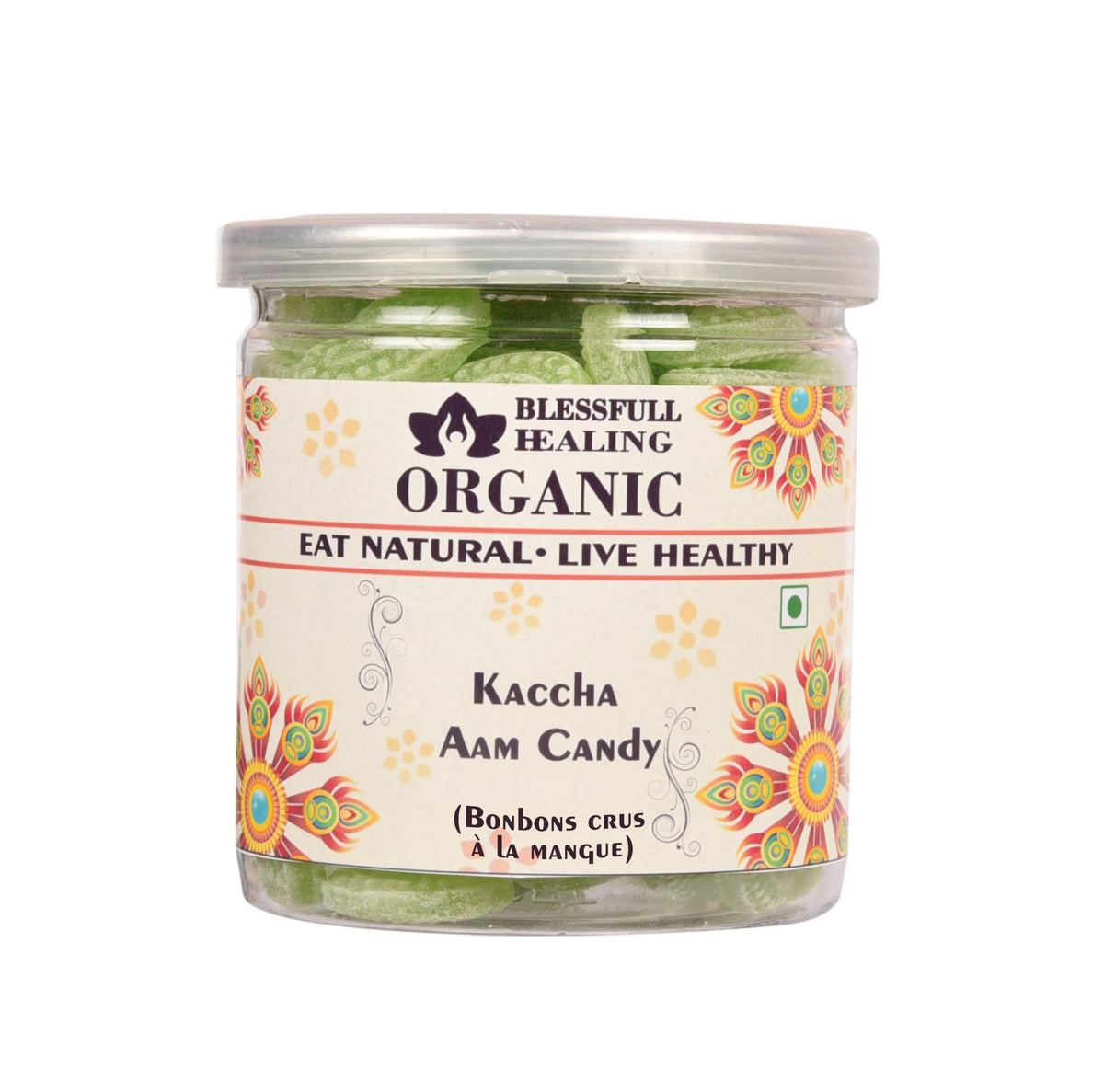 Blessfull Healing Organic Kaccha Aam Candy 400 Gram Airtight Container
