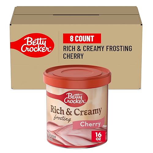 Betty Crocker Rich and Creamy Cherry Frosting, Gluten Free, 16 oz (Pack of 8)