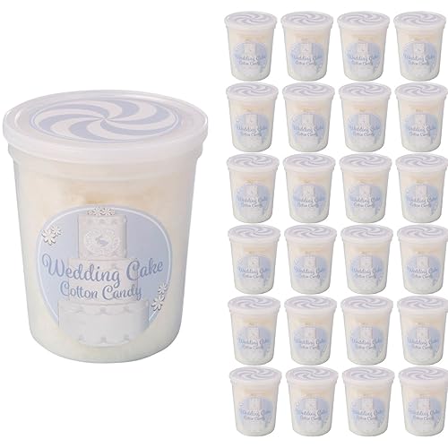 Wedding Cake Gourmet Flavored Cotton Candy (24 Pack) - Unique Idea for Holidays, Birthdays, Gag Gifts, Party Favors…