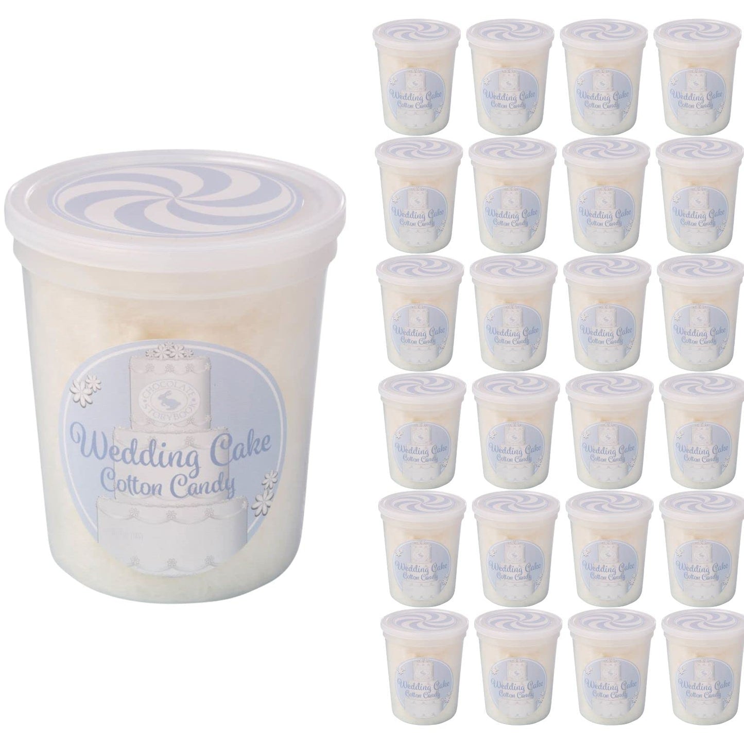Wedding Cake Gourmet Flavored Cotton Candy (24 Pack) - Unique Idea for Holidays, Birthdays, Gag Gifts, Party Favors…