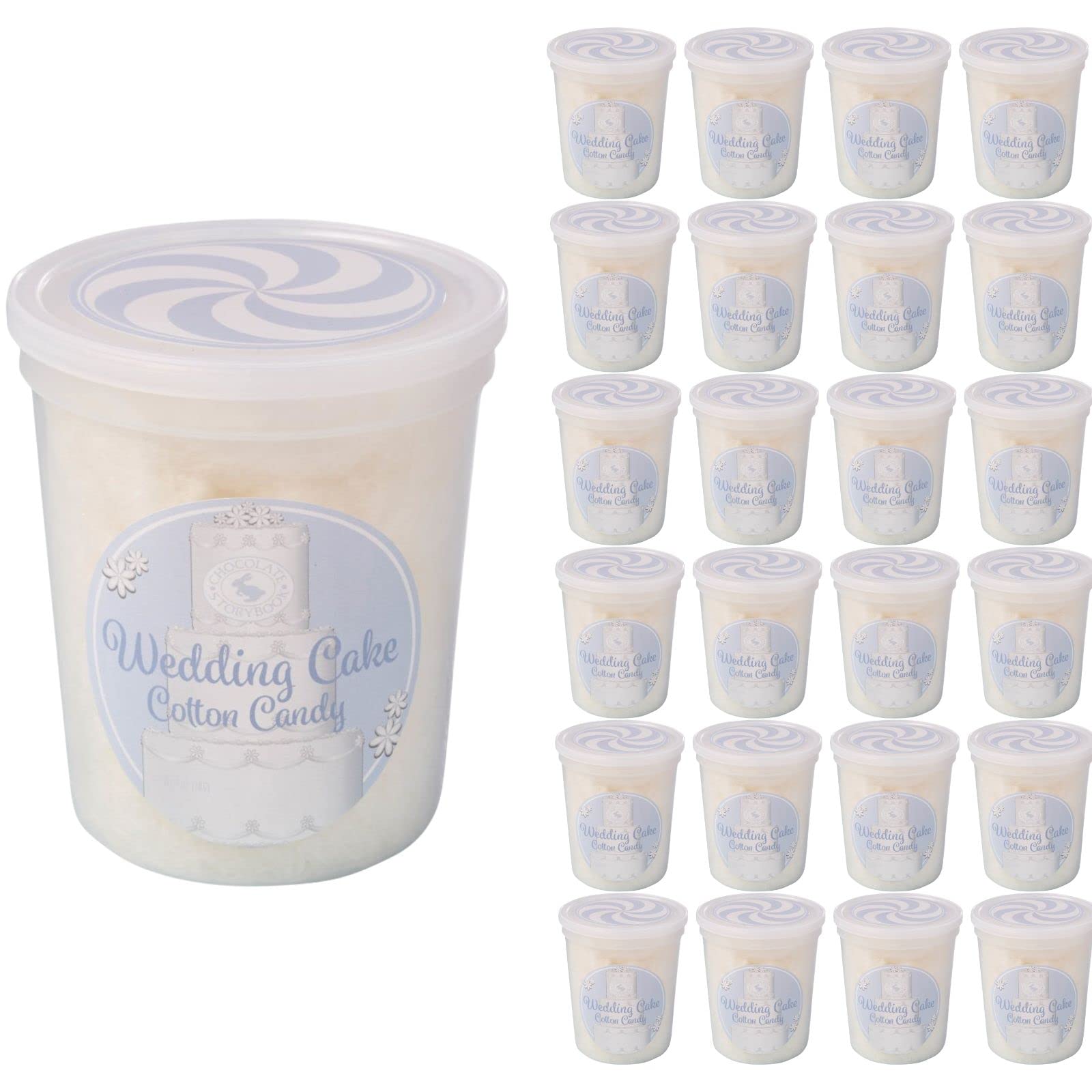 Wedding Cake Gourmet Flavored Cotton Candy (24 Pack) - Unique Idea for Holidays, Birthdays, Gag Gifts, Party Favors…