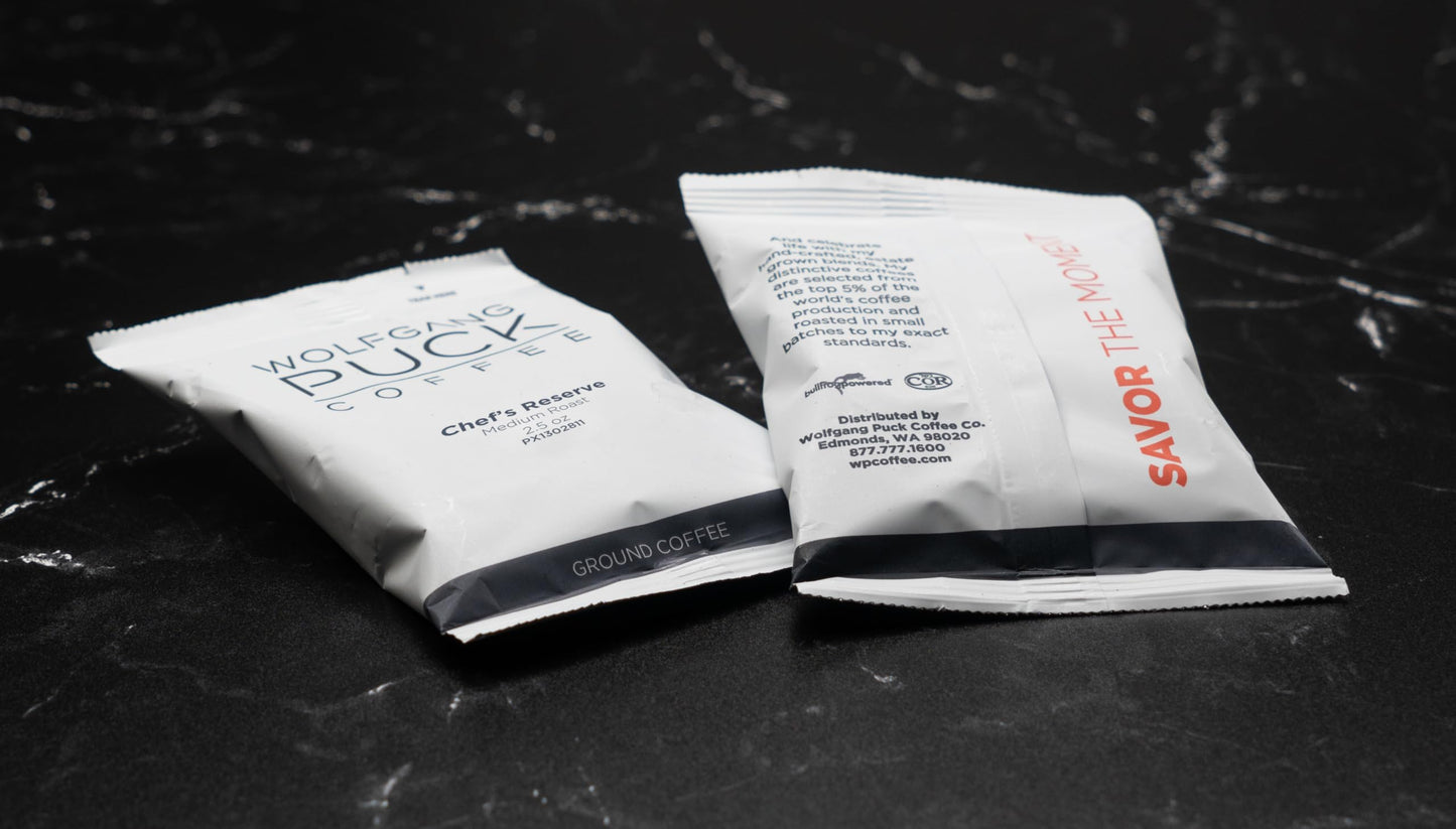 Wolfgang Puck Coffee Chef's Reserve, 2.5 Ounce Portion Packs, 18 Count