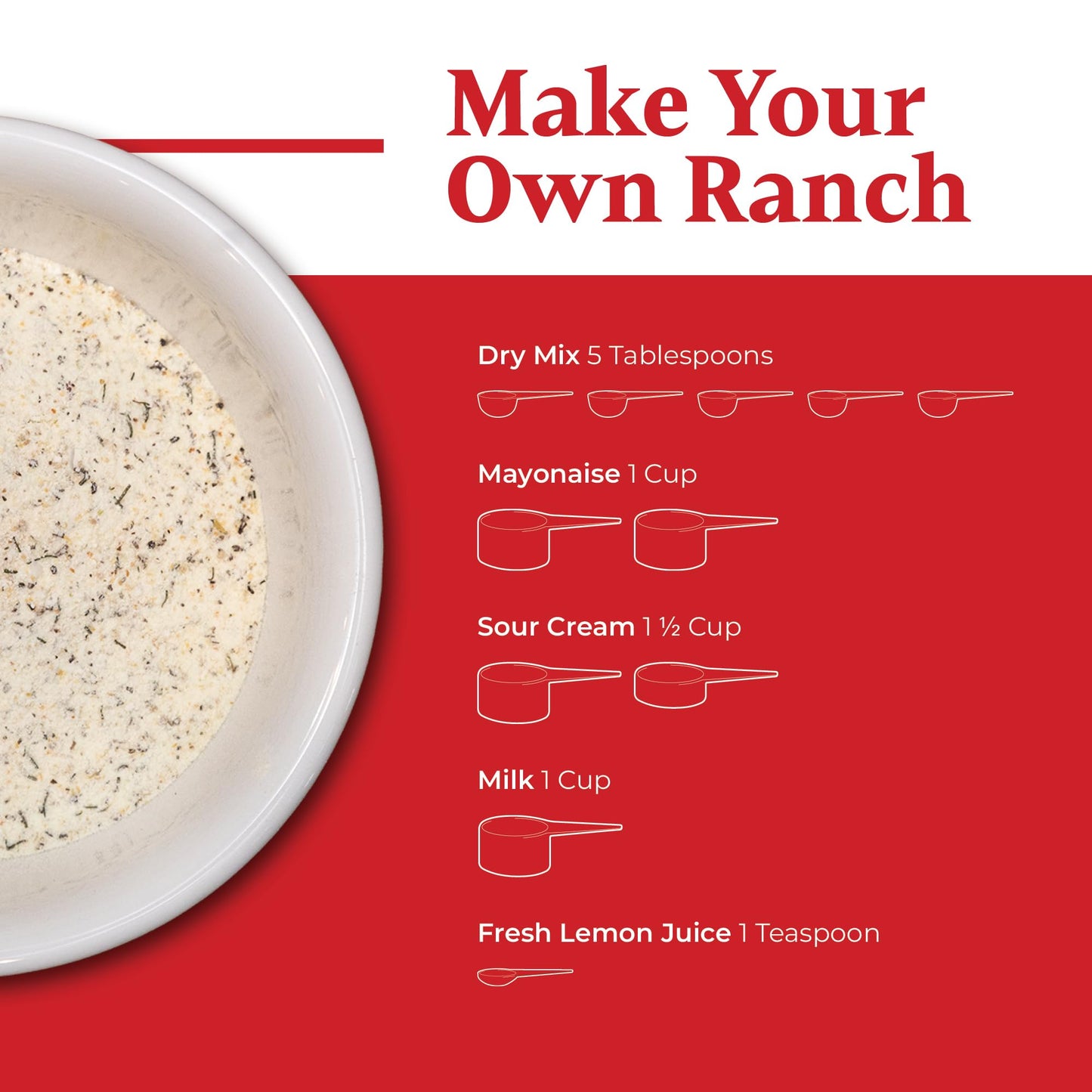 Weaver’s Dutch Country Seasonings Ranch Dressing Mix, 8 oz - Buttermilk, Parsley, Onion & Garlic Blend, No MSG - Great for Homemade Ranch, Dip