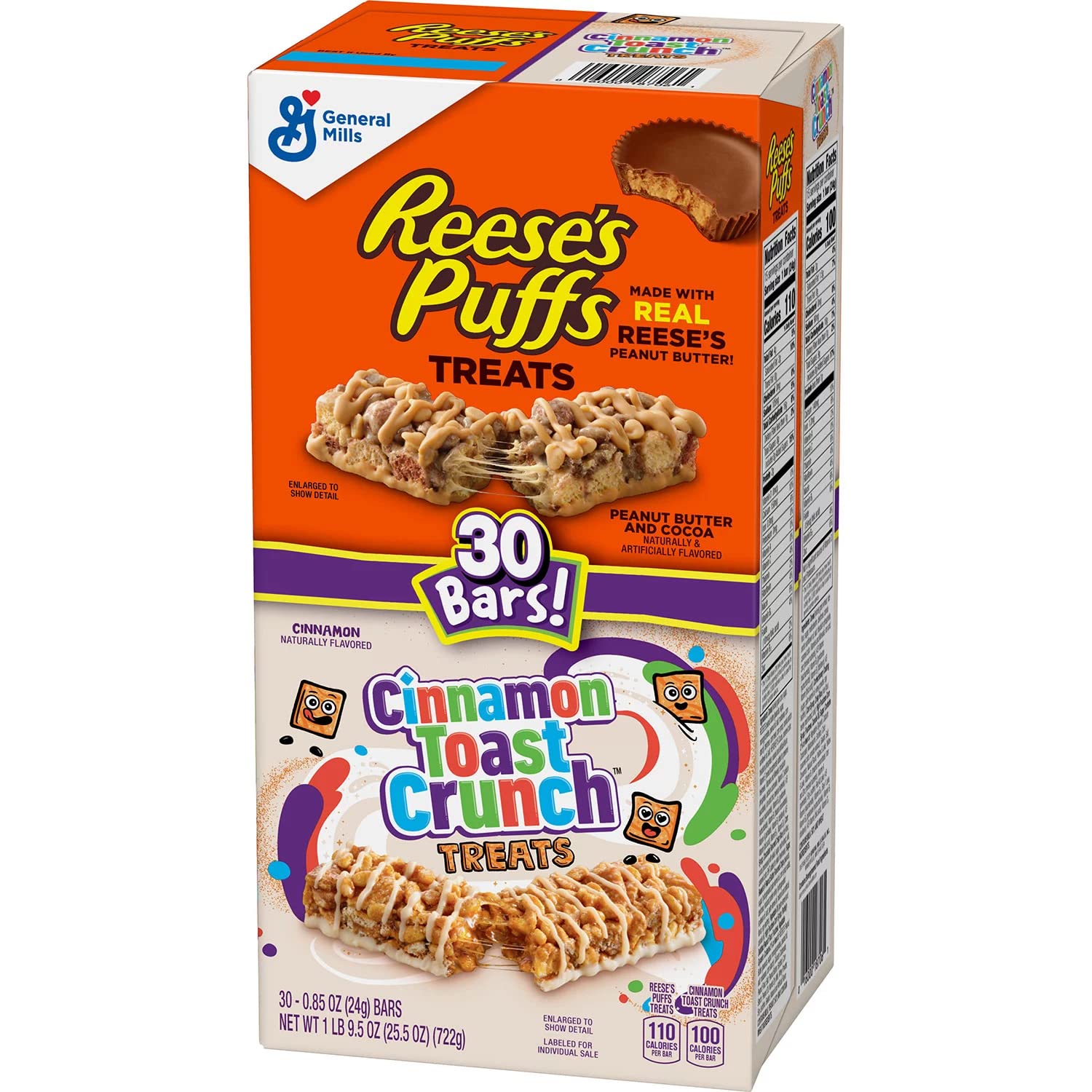 Reese's Puffs & Cinnamon Toast Crunch Cereal Bar Treats (30 ct.)