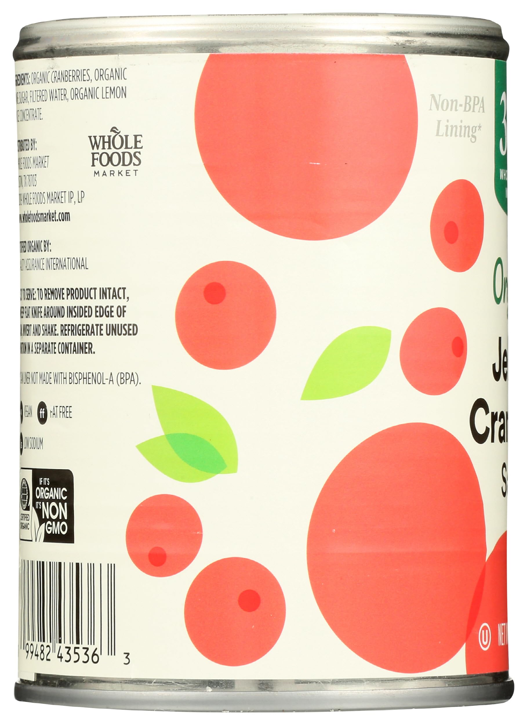 365 by Whole Foods Market, Organic Jellied Cranberry Sauce, 14 Ounce