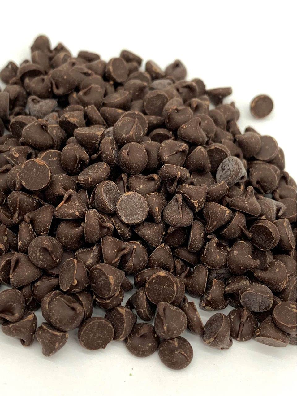 Sugar Free Dark Chocolate Chips, (1lb Resealable Zip Lock Bag)