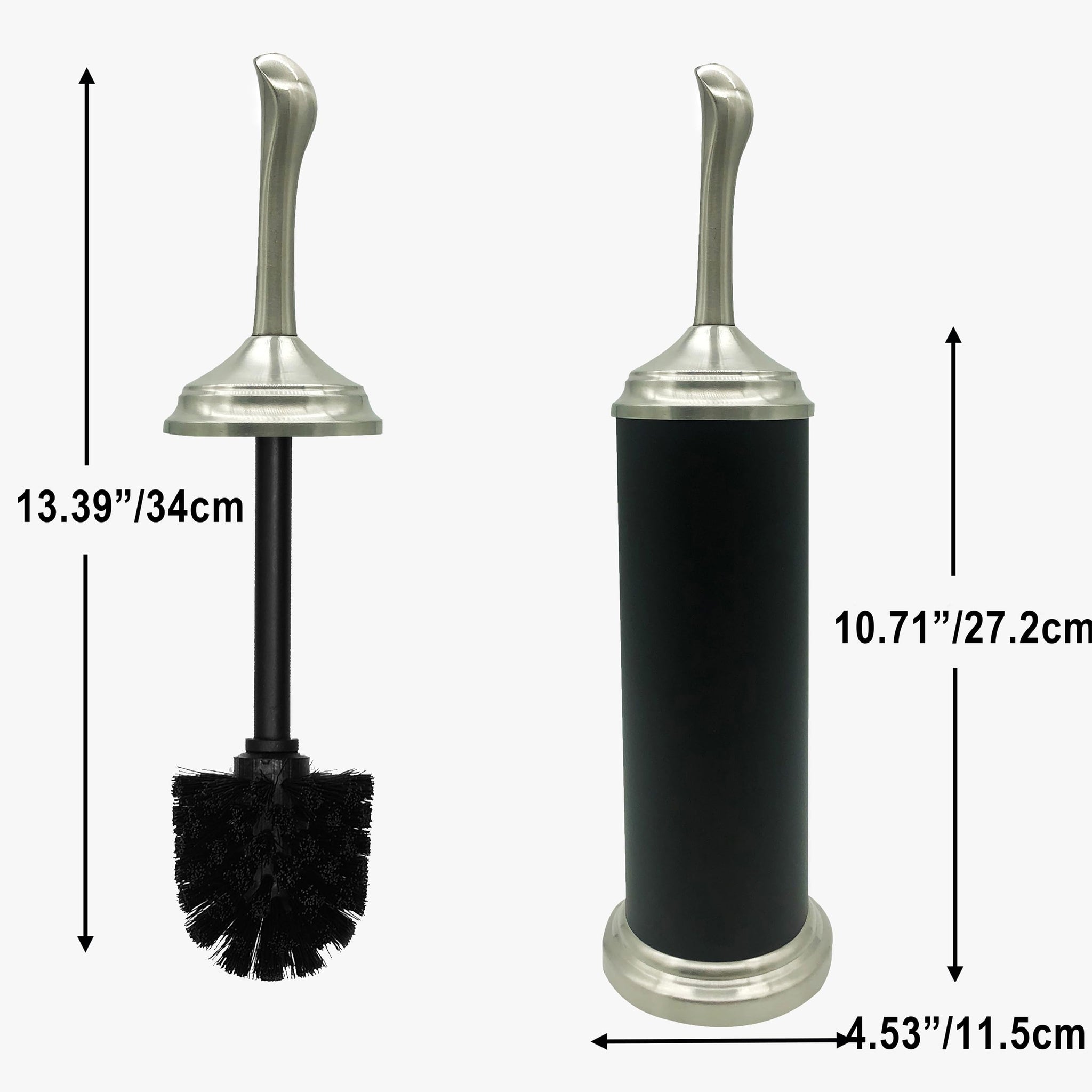 Vince Camuto Toilet Bowl Brush with Holder, Durable Bathroom Cleaning Tool, Modern Design for Easy Toilet Maintenance, Bathroom Cleaner Brush