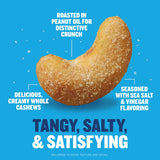 Planters Salt & Vinegar Cashews, Plant Based Protein, 5 oz Resealable Bag