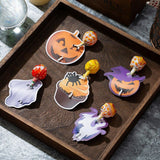 pp supm Halloween Lollipop Jam Chocolate Candy Holder Paper Cards DIY Pumpkin Ghost Sugar Card Wrapping for Halloween Party Accessories