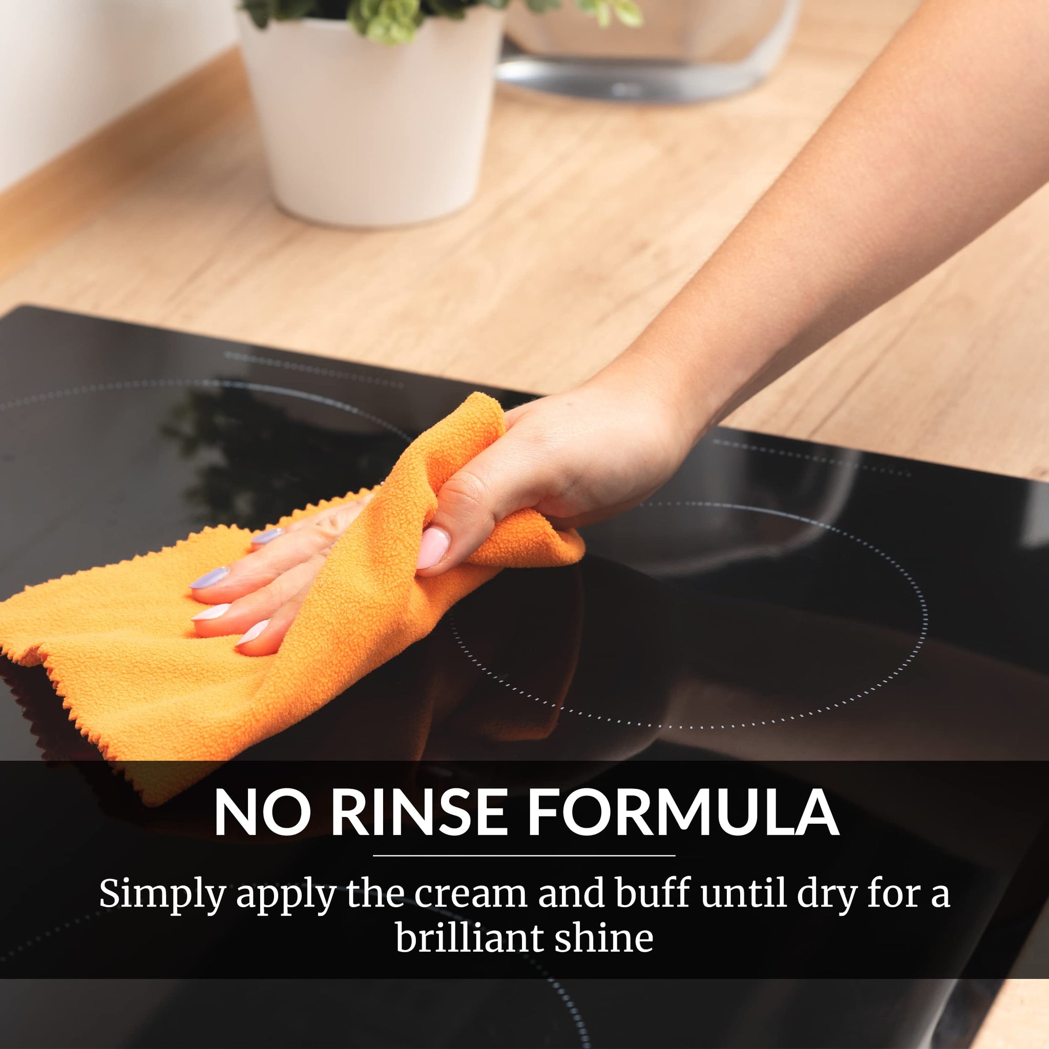 HOPE'S Cooktop Cleaning Cream, Fast Acting No-Rinse Cooktop Cleaner for Glass Ceramic Cooktops and Stoves, Removes Burnt-on Stains, 10 Oz Net Weight