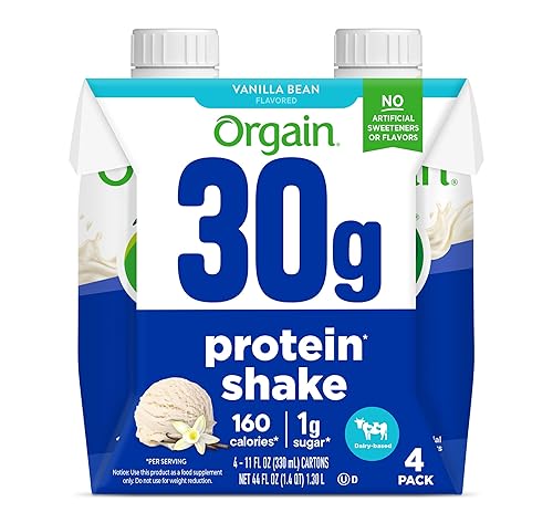 ORGAIN Vanilla Bean Protein Shake 4pk, 11 FZ