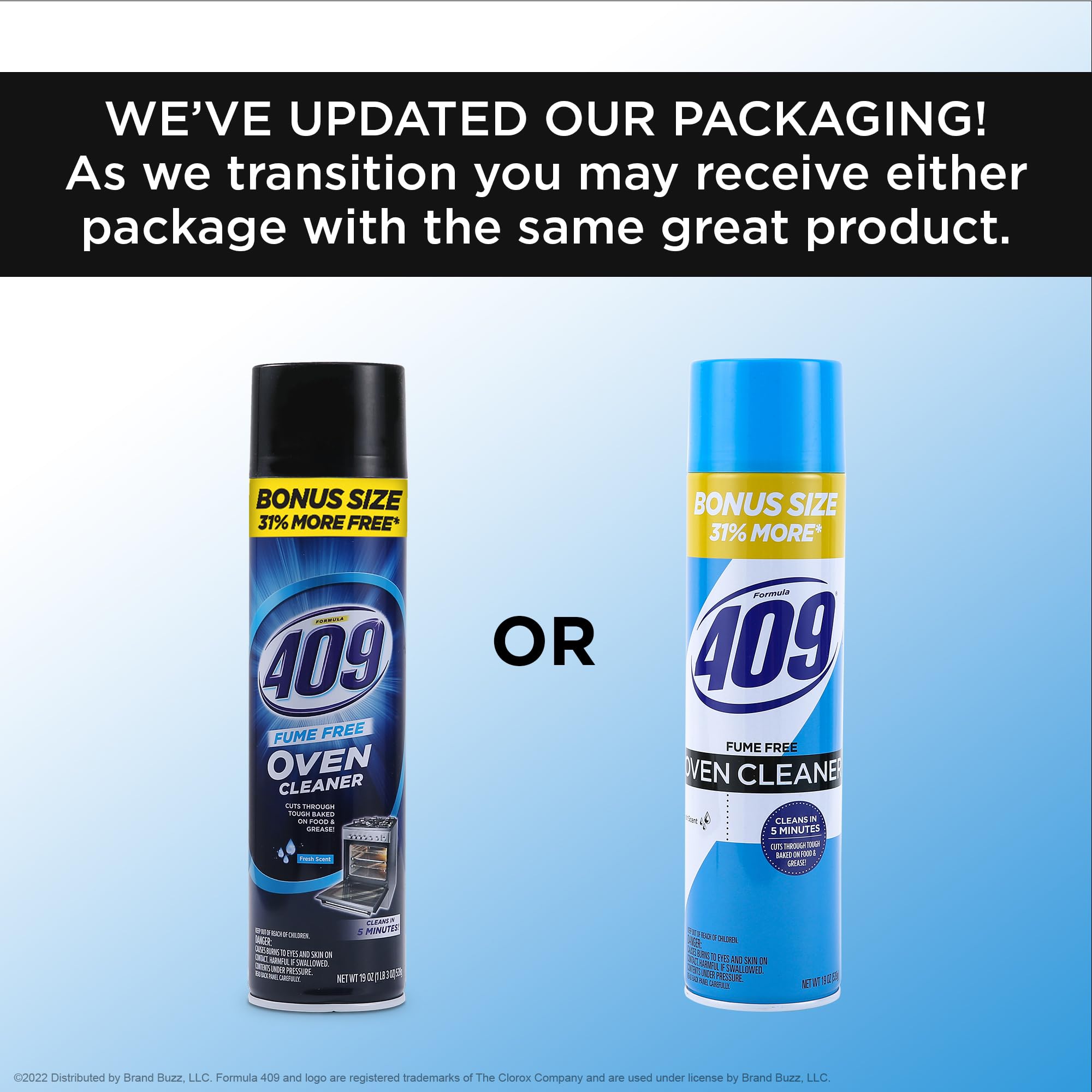 409 Fume Free Oven Cleaner 19oz Aerosol, Fresh Scent, Cuts Through Grease & Grime on Contact, A Powerful Clean You Can Trust, Fresh Scent, 19 Oz |