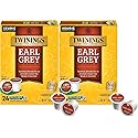 Twinings Earl Grey Black Tea K-Cup Pods for Keurig, 24 Count (Pack of 2), 48 Total, Flavoured with Citrus and Bergamot, Caffeinated, Enjoy Hot or Iced