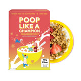Poop Like A Champion High Fiber Cereal - Cinnamon Toast Flavor | Keto Friendly Low Carb Gluten Free & Healthy | Breakfast Essentials with Soluble