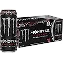 Monster Energy Ultra Black, Sugar Free Energy Drink, 16 Ounce