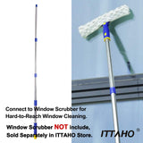 ITTAHO Stainless Steel Extension Pole,All Purpose Pole with Pole Attachment for Painting Microfiber Duster Ceiling Fan High Window Cleaning-Blue-4.8