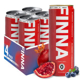 FINNA Sugar Free Energy Drink, Blueberry Pomegranate, 12 Fl Oz (Pack of 4)