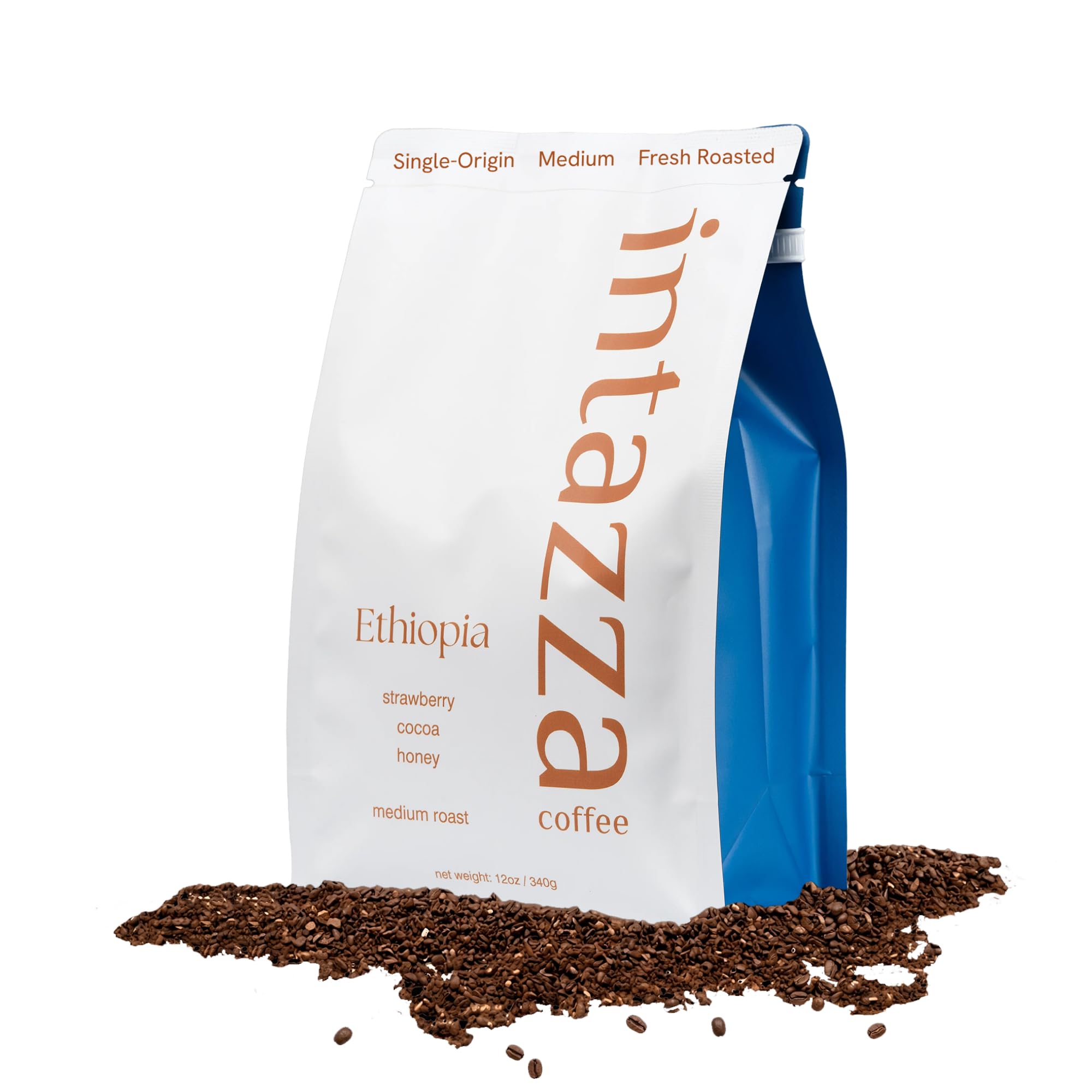 Intazza Ethiopia Single Origin Whole Bean Coffee, Medium Roast With Strawberry Notes With Cocoa And Honey, Coffee Whole Bean For Drip, Pour Over