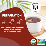 FGO Organic English Breakfast Black Tea, 100 Count, Eco-Conscious Tea Bags, Resealable Bag, Packaging May Vary (Pack of 1)