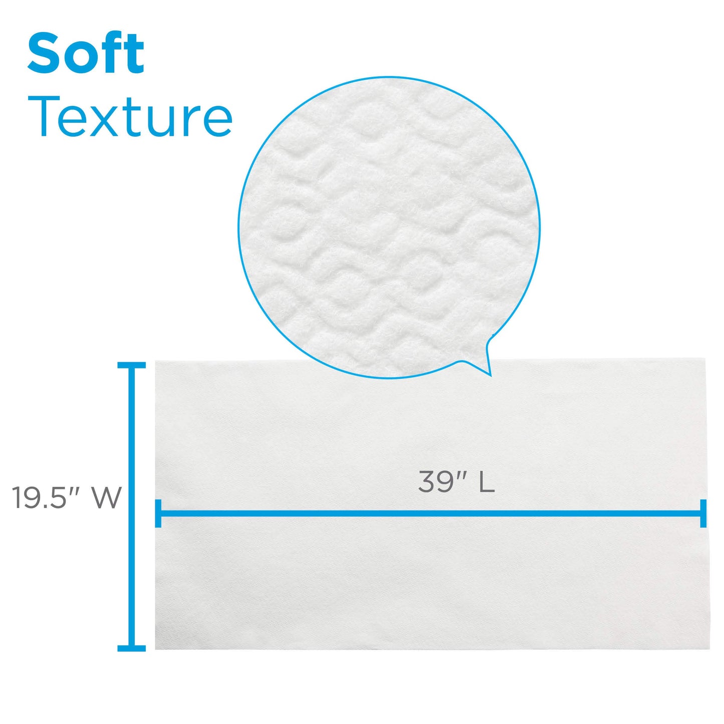 Pacific Blue Select A300 Disposable Patient Care Bath Towel by GP PRO (Georgia-Pacific),1/2-Fold, White, 80540,1 Box of 200 Towels