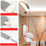 YEYILILINHONG Retractable Gap Dust Cleaner, Microfiber Hand Duster Cleaning Tools, with 2 Washable Dusting Cloths and Long Handle Retractable Duster