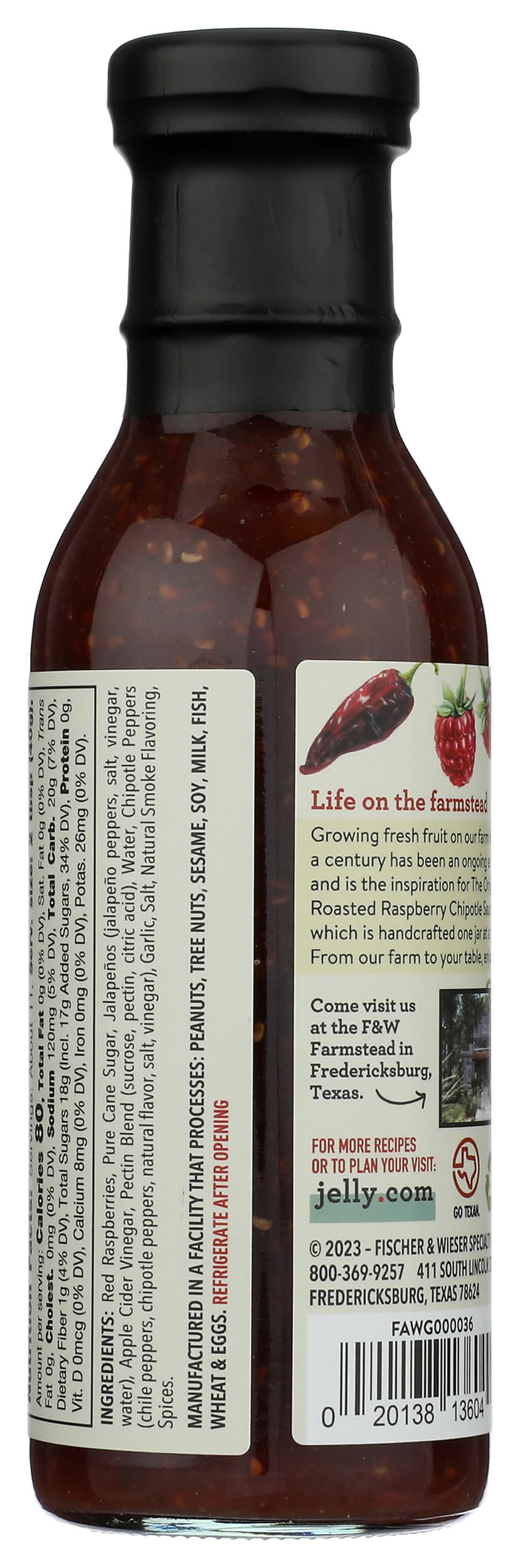 Fischer & Wieser, Sauce Roasted Raspberry Chipotle, 15.75 Ounce