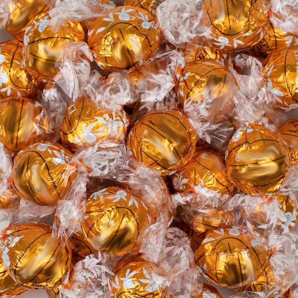 108ct Orange Caramel Milk Chocolate Bulk Individually Wrapped Candy Truffles For Candy Bowls, Goodie Bags, Dessert Tables, Gifts For Guests & More