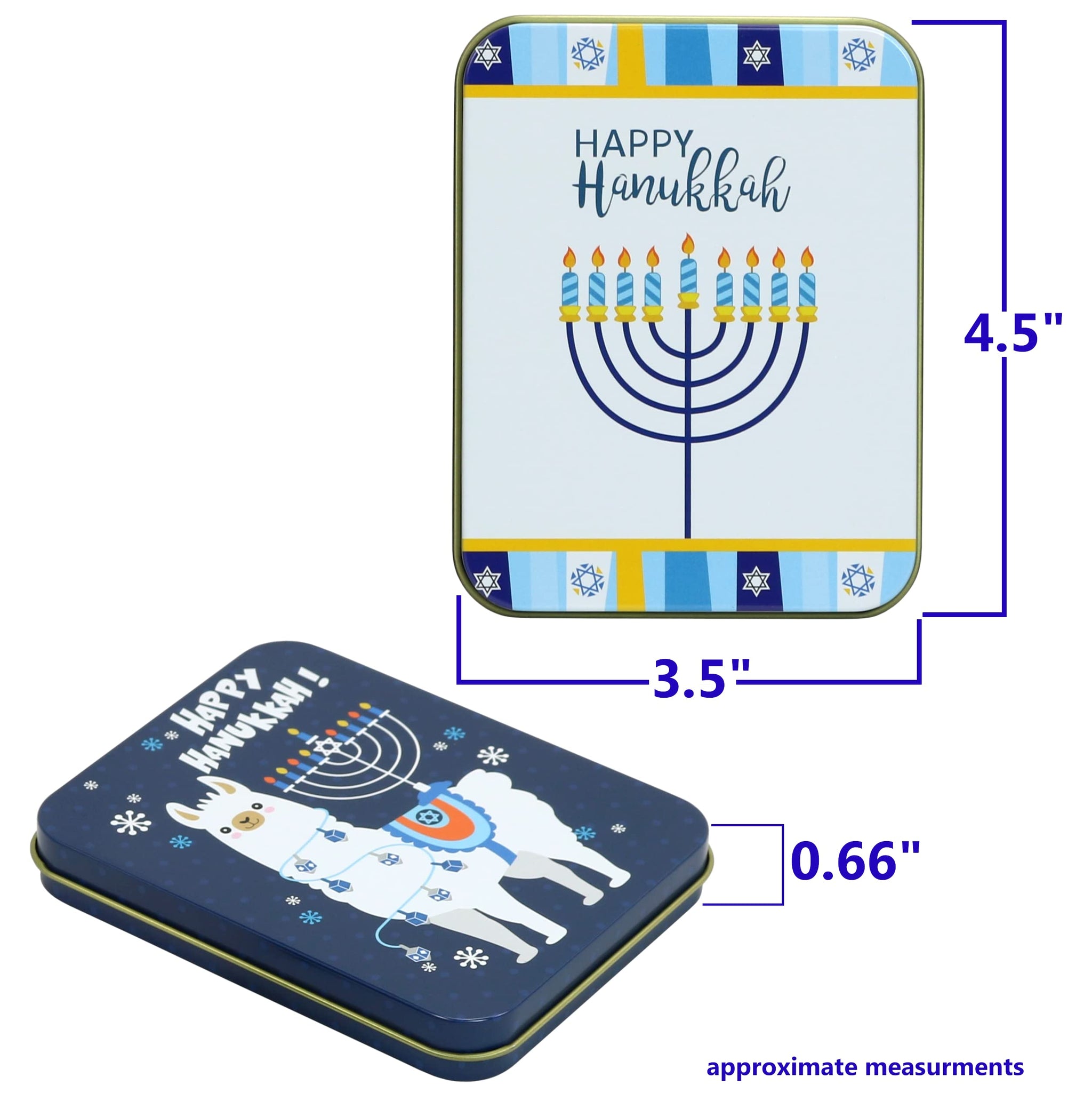 Iconikal Gift Card Tins, Hanukkah, 6-Pack
