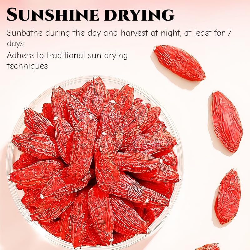JINQI Dried Goji Berries Gou qi ?? 9.87oz/280g (4.93oz/140g*2) Ningxia New Red Wolfberry, Holiday Gifts, Tea Gifts, Can be Eaten Dry/Make Water/Make