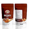 Angel Brand Whole Nutmeg 4 oz Pouch - Premium Nutmeg Spice for Baking, Cooking, Desserts, and Spice Blends.