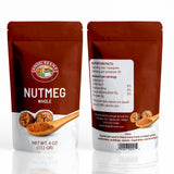 Angel Brand Whole Nutmeg 4 oz Pouch - Premium Nutmeg Spice for Baking, Cooking, Desserts, and Spice Blends.