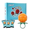 Basketball Lollipop Rings,Suckers Individually Wrapped Bulk for Birthday Party Candy Favors,Sports Ball Shaped Goodie Bag Fillers,18 Count