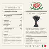 Rustichella d'Abruzzo Tonnarelli with Squid Ink, Long Italian Pasta with Cuttlefish, Ideal for Shellfish, Spicy Fish Sauce & Olive Oil Dishes