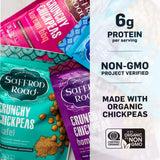 Saffron Road Crunchy Bombay Spice, Korean BBQ, Sea Salt & Cracked Pepper Roasted Chickpeas | High Protein Snacks | Sugar and Gluten-free | Vegan High