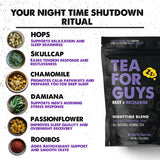Tea For Guys: Nighttime Blend- Strong Herbal Night Blend for Calm, Reset, and Deep Rest | - 20 Biodegradable Tea Bags