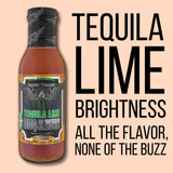 Croix Valley Tequila Lime BBQ & Wing Sauce - 3 Pack (12 oz Glass Bottles) - Bright Lime with Barrel-Aged Tequila Depth - Zero Sodium , Gluten-Free, No