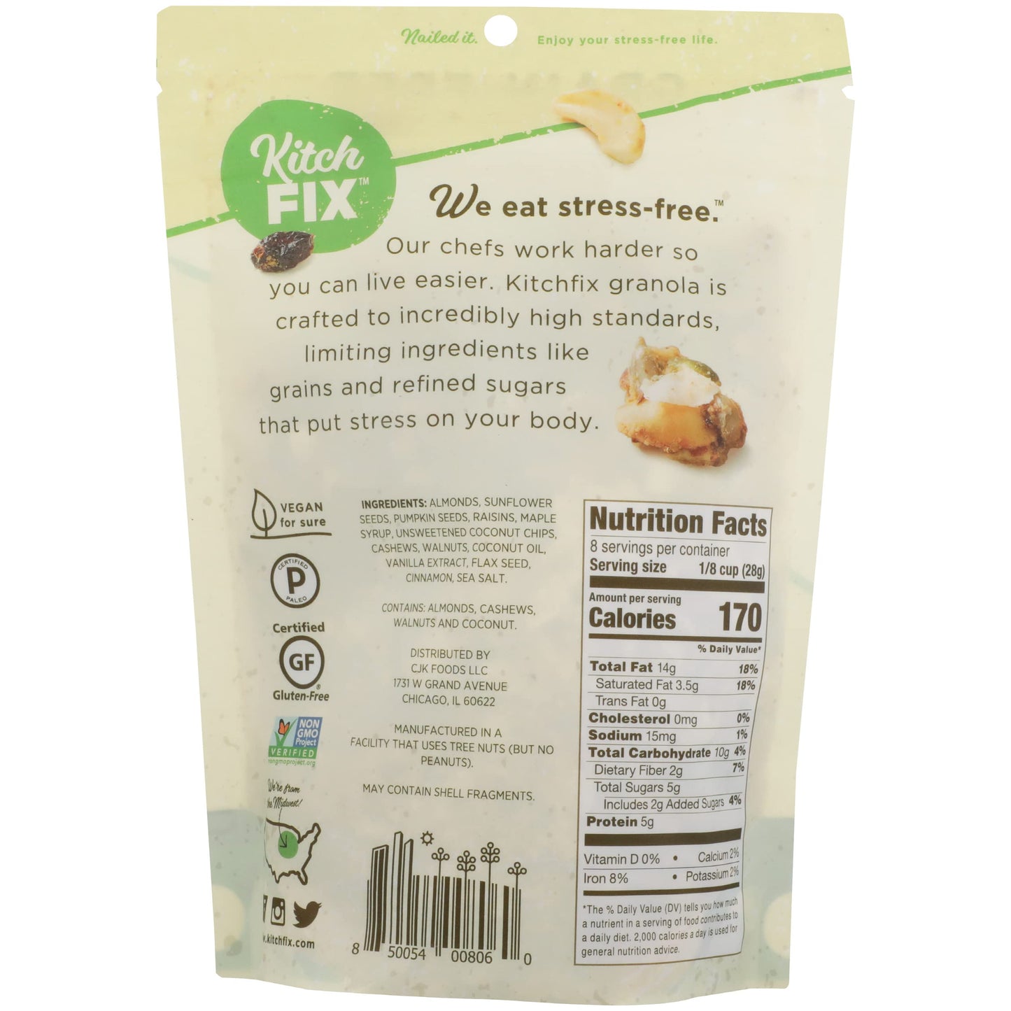 Kitchfix, Granola Original Midwest Mix, 8 Ounce