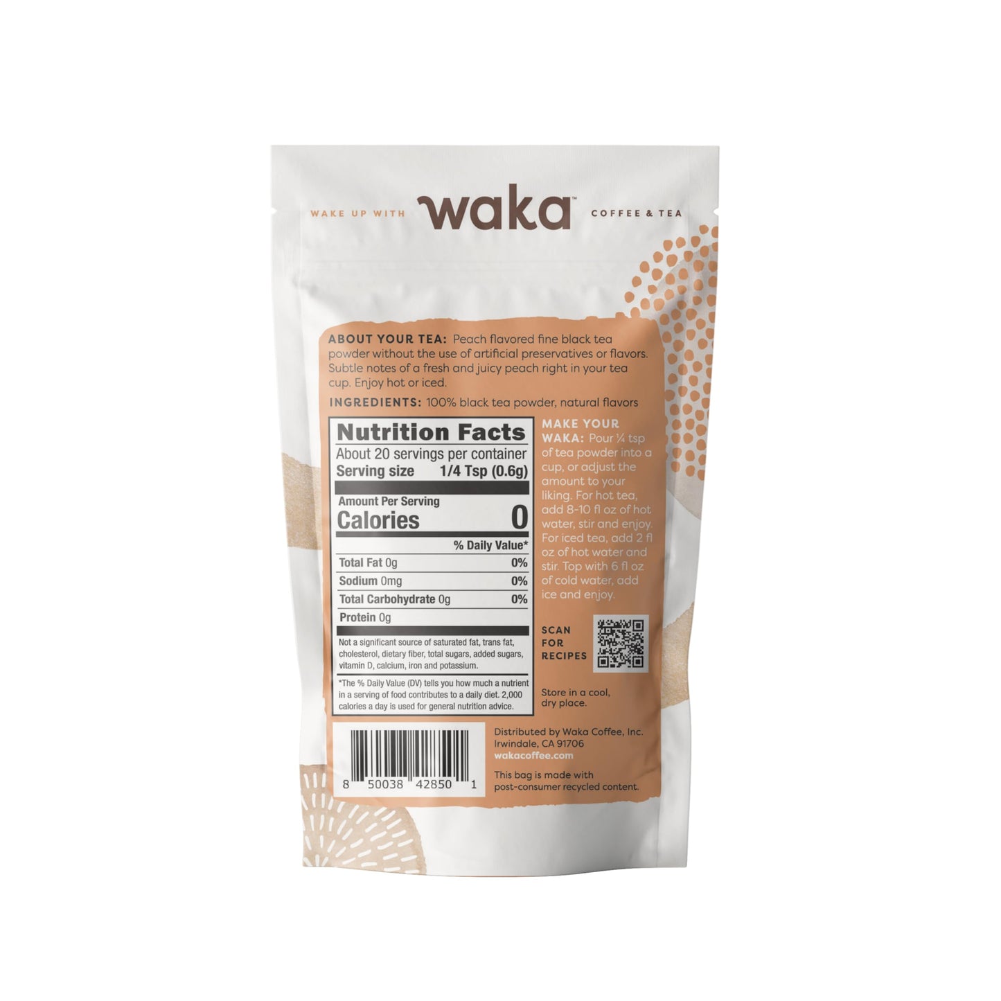 Waka Instant Tea - Black & Strawberry Green Tea Powder Sample Bundle - Unsweetened, No Sugar Added - 100% Tea Leaves - 4 x 0.45 oz Packs (Makes Up