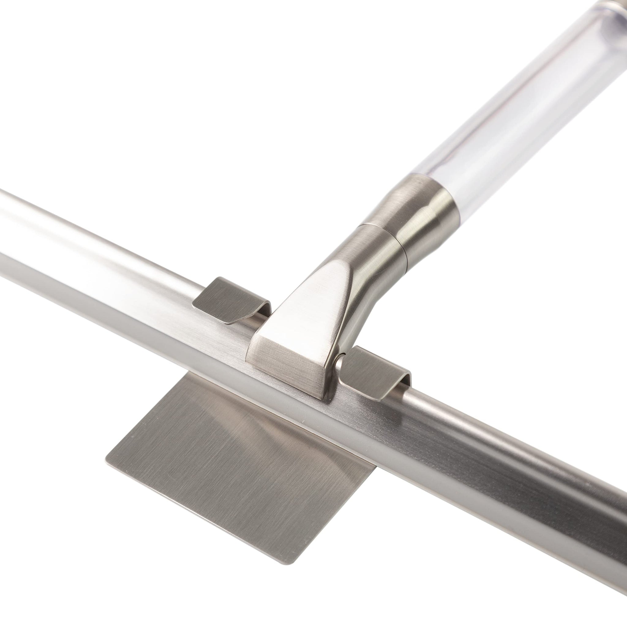 Zadro 12 Inch Wide Large Silicone Big Squeegee for Windows, Bathroom Shower Squeegee for Car Wash, Large Hanging Hook & Wall Mount Bracket (Clear, 12