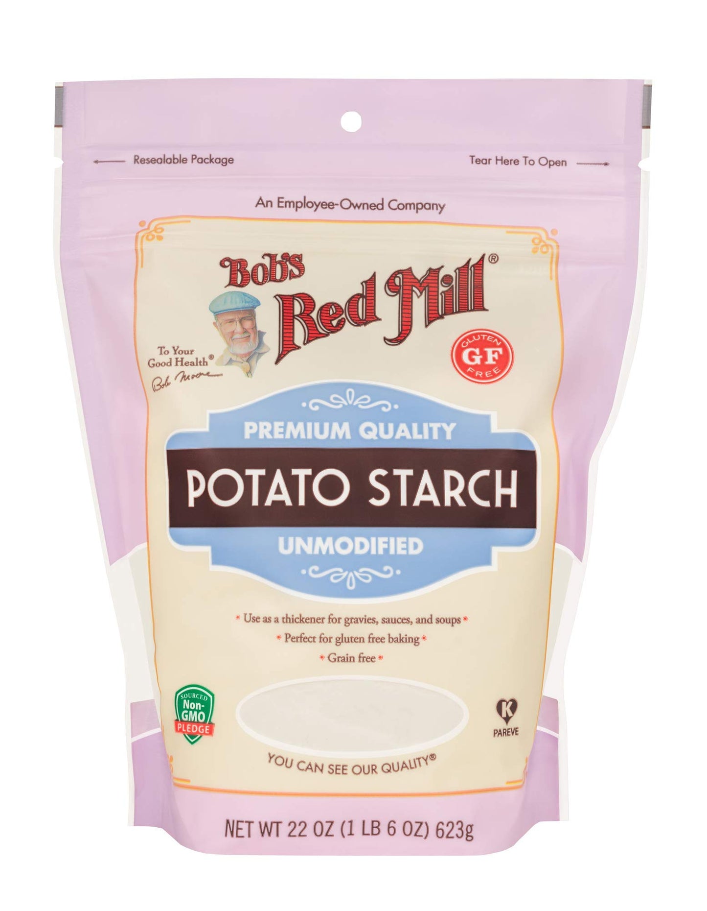 Bob's Red Mill Potato Starch, 22oz (Pack of 4) - Non GMO, Vegan, Kosher