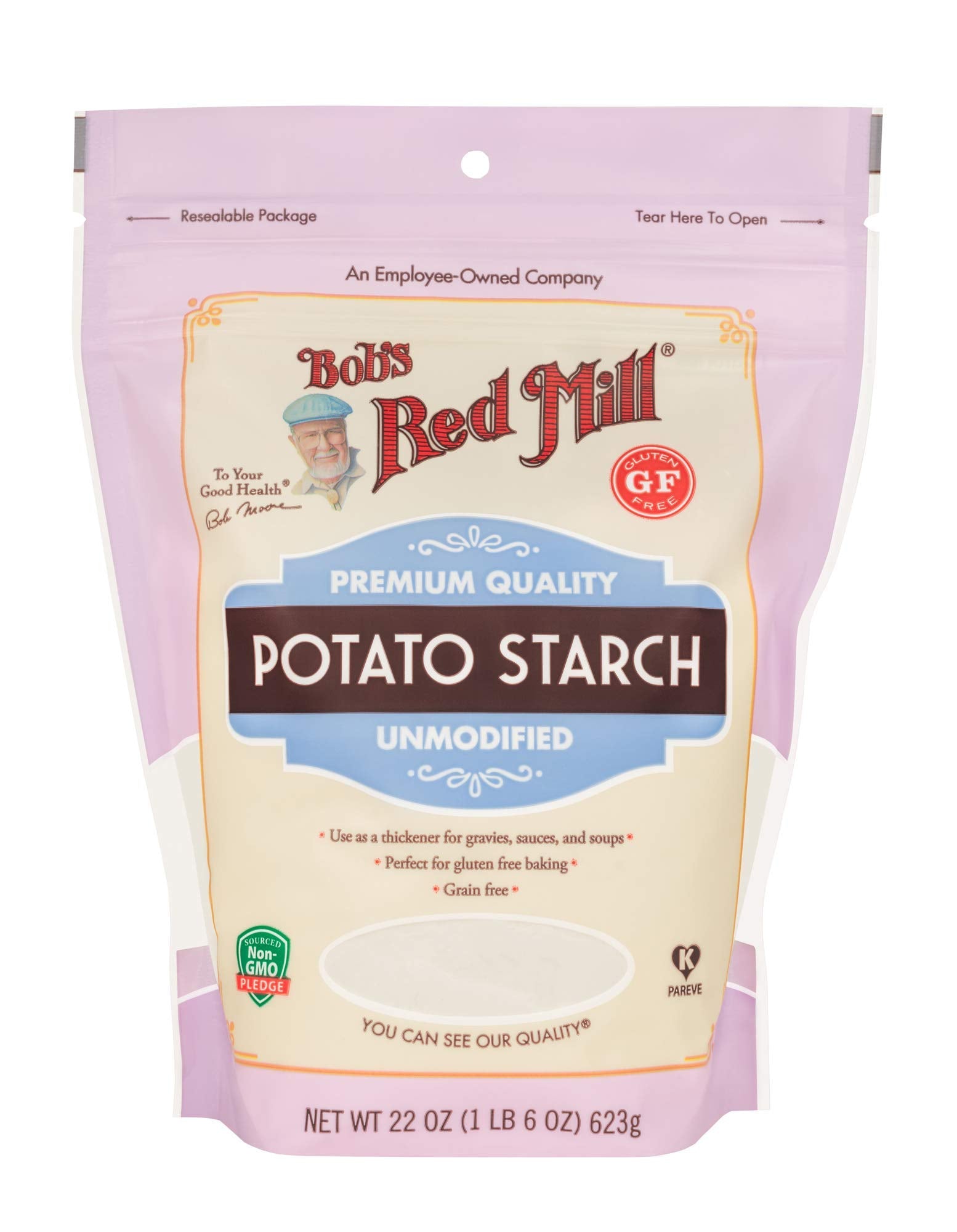 Bob's Red Mill Potato Starch, 22oz (Pack of 4) - Non GMO, Vegan, Kosher