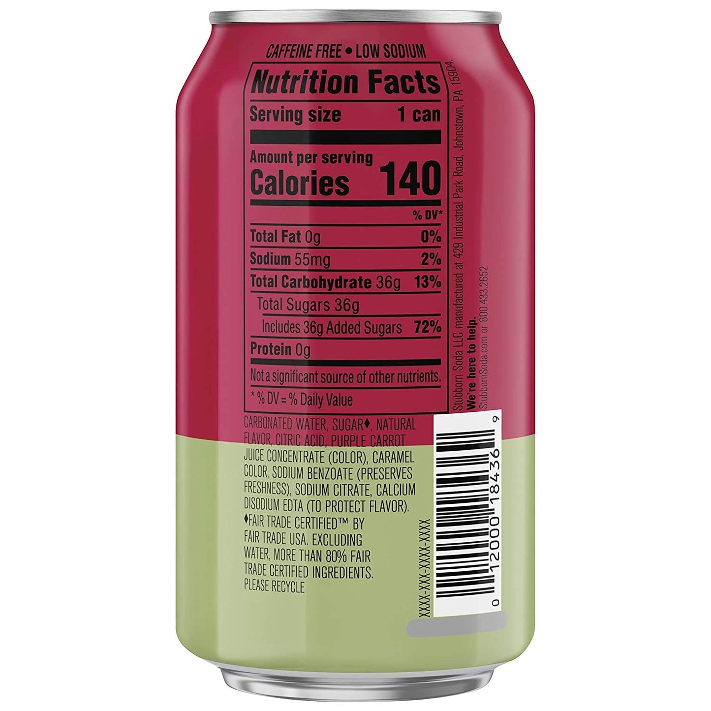 Stubborn Soda, Black Cherry Tarragon, 12 Fl Oz Cans (Pack of 12)