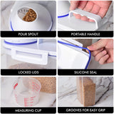 Laundry Detergent Dispenser - 70oz Scent Booster Beads Dispenser with Lids, Suitable for Laundry Beads, Oatmeal, Pet Food