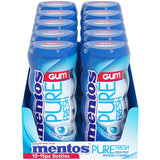 Mentos Pure Fresh Sugar-Free Chewing Gum with Xylitol, Fresh Mint, 15 Piece Bottle (Bulk Pack of 10)