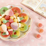 FLTTNSQK Assorted Sour Gummy Candy, Sweet and Sour Fruit Flavored Chewy Treats in Worm, Ring, Fruit and Watermelon Slice Shapes, 35.2 Ounce Bulk Pack