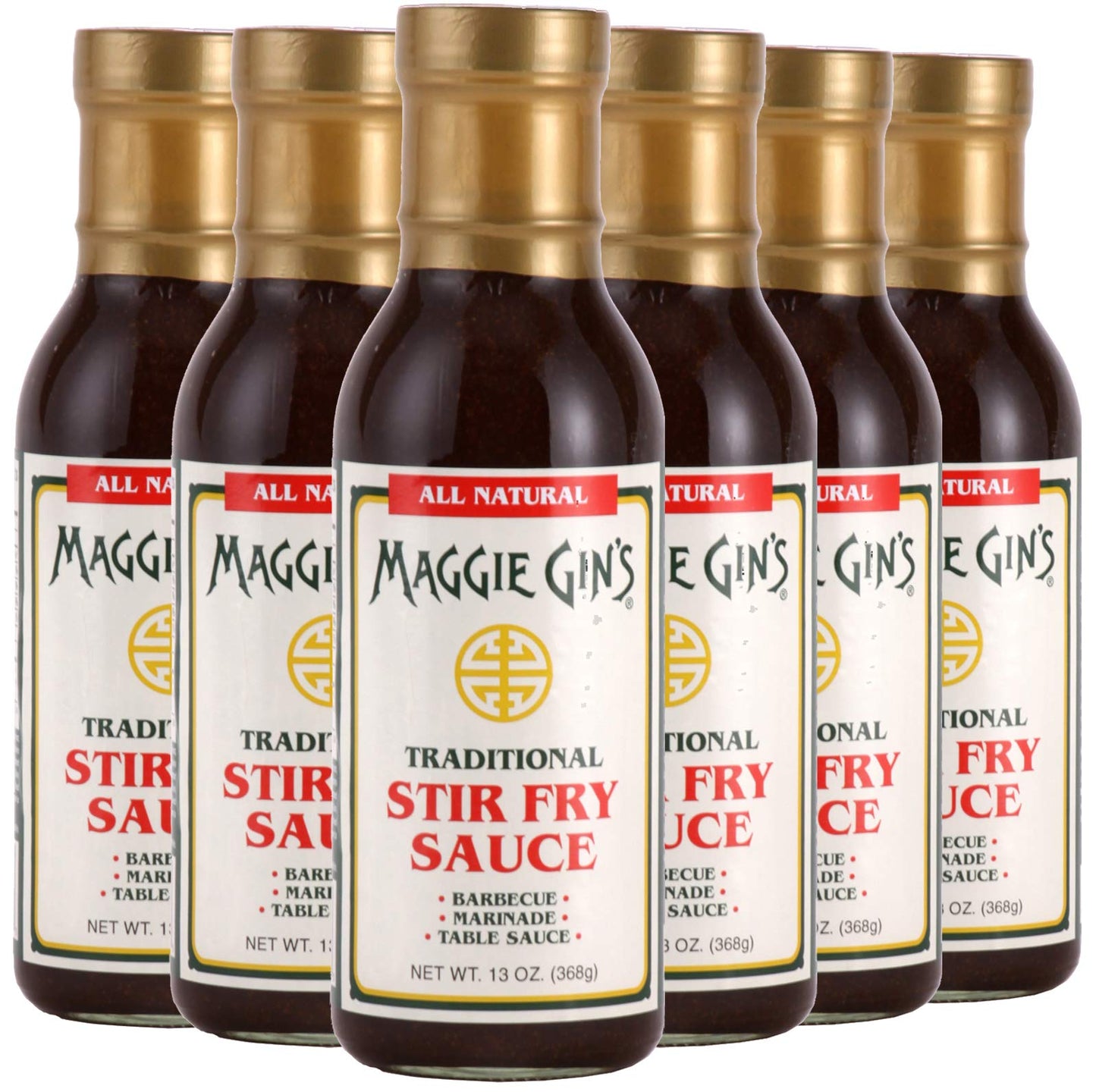 Traditional Stir Fry Sauce | All-Natural | Low Sodium Marinade | 6 x 13 oz. bottles by Maggie Gin